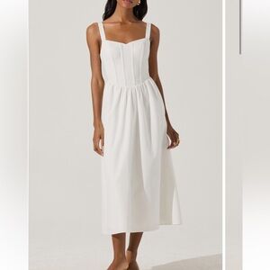 Astr White Midi Dress